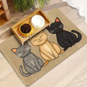 tapete para comedouro de pets antiderrapante