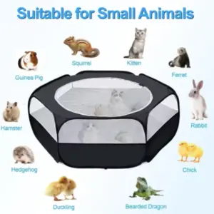 cercadinho dobrável transparente para pets