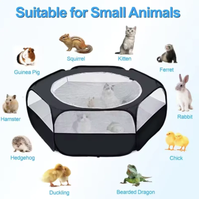 cercadinho dobrável transparente para pets