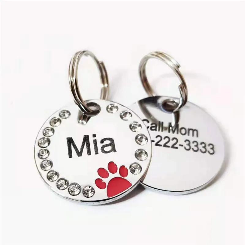 Plaquinha de Identificação para Cães e Gatos de Aço Inoxidável 25mm - Imagem 4