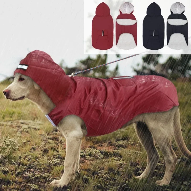 capa de chuva para cães com capuz