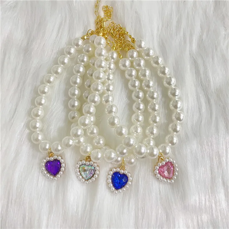 Coleira Pérola para Cães e Gatos de 20-25 cm com Strass - Imagem 2