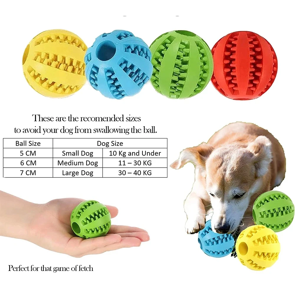 Brinquedo para Cães Bola de Borracha TPR para Limpeza dos Dentes - Imagem 2