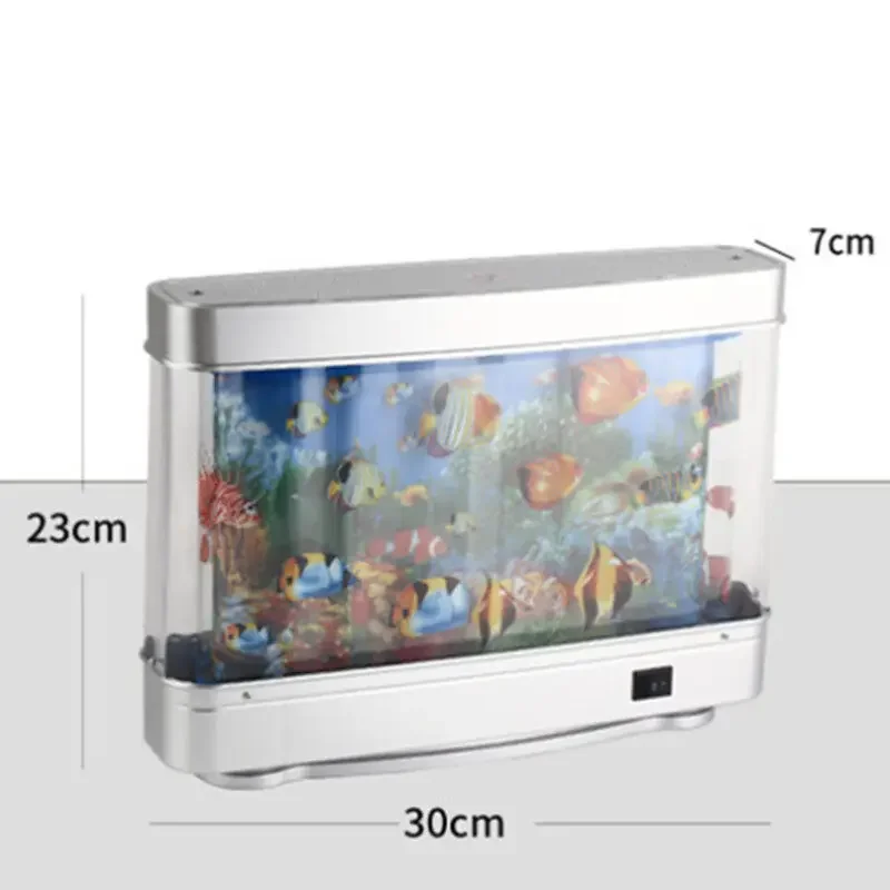 Luminária de Aquário com Golfinhos de LED 23x30x7 cm - Imagem 2