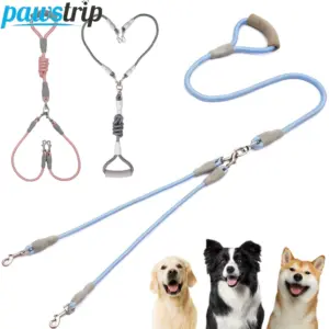 coleira dupla para cães de nylon