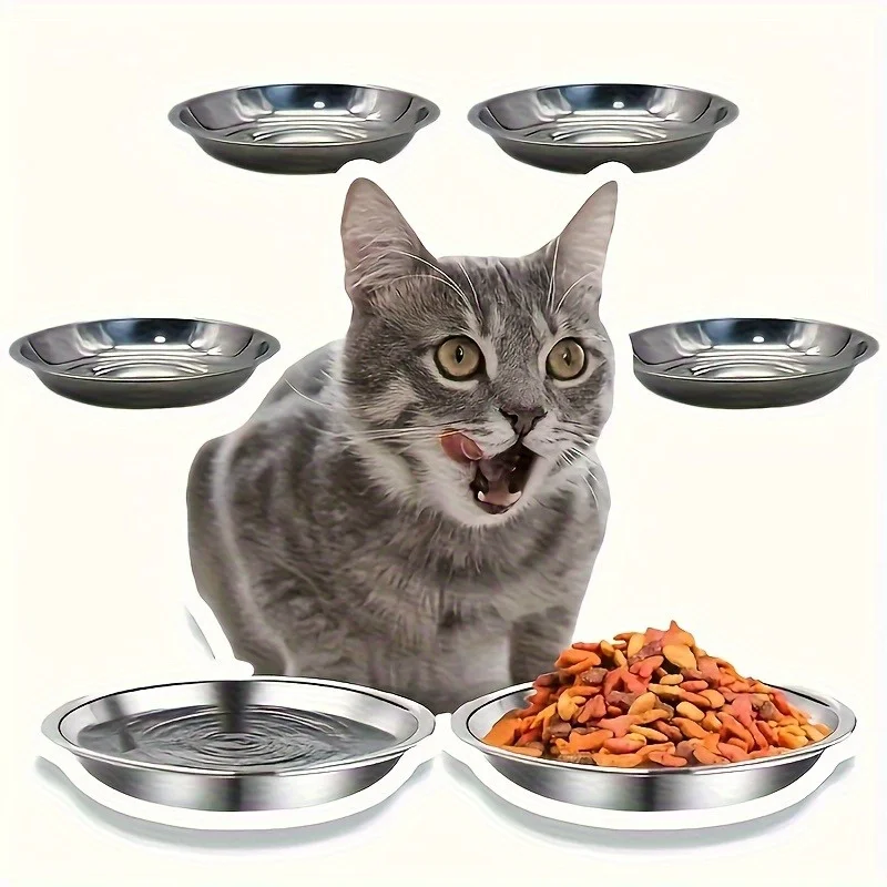 Tigela para Gatos em Aço Inoxidável Antiderrapante - Imagem 5