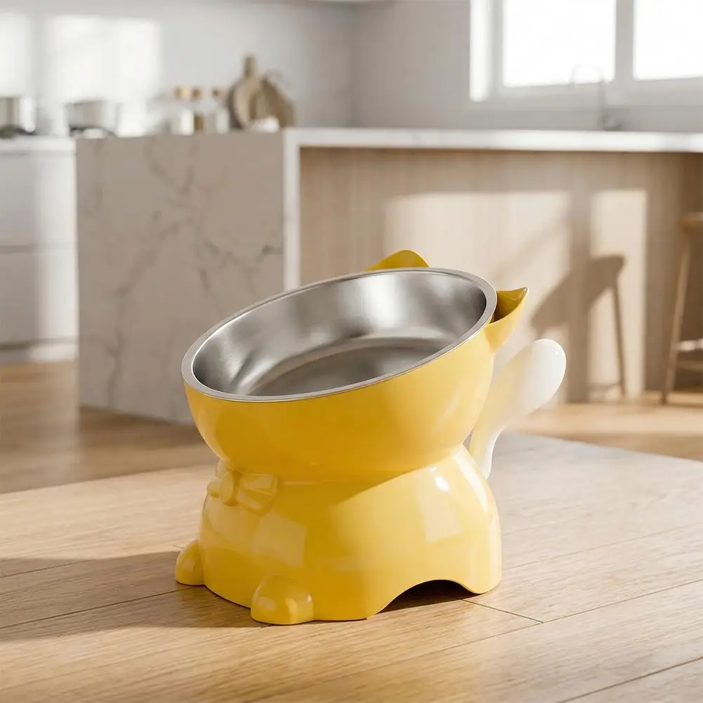 Tigela para Gatos e Cães Pequenos Aço Inox com Base Antiderrapante - Imagem 3