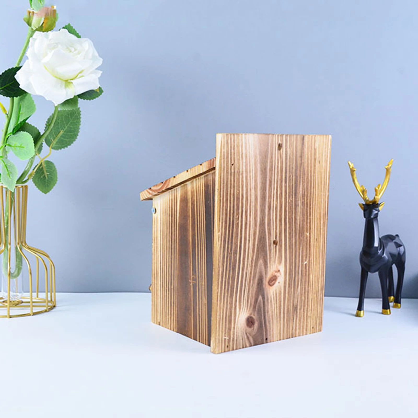 Casa de Pássaro de Madeira 22x15 cm com Porta para Limpeza - Imagem 2