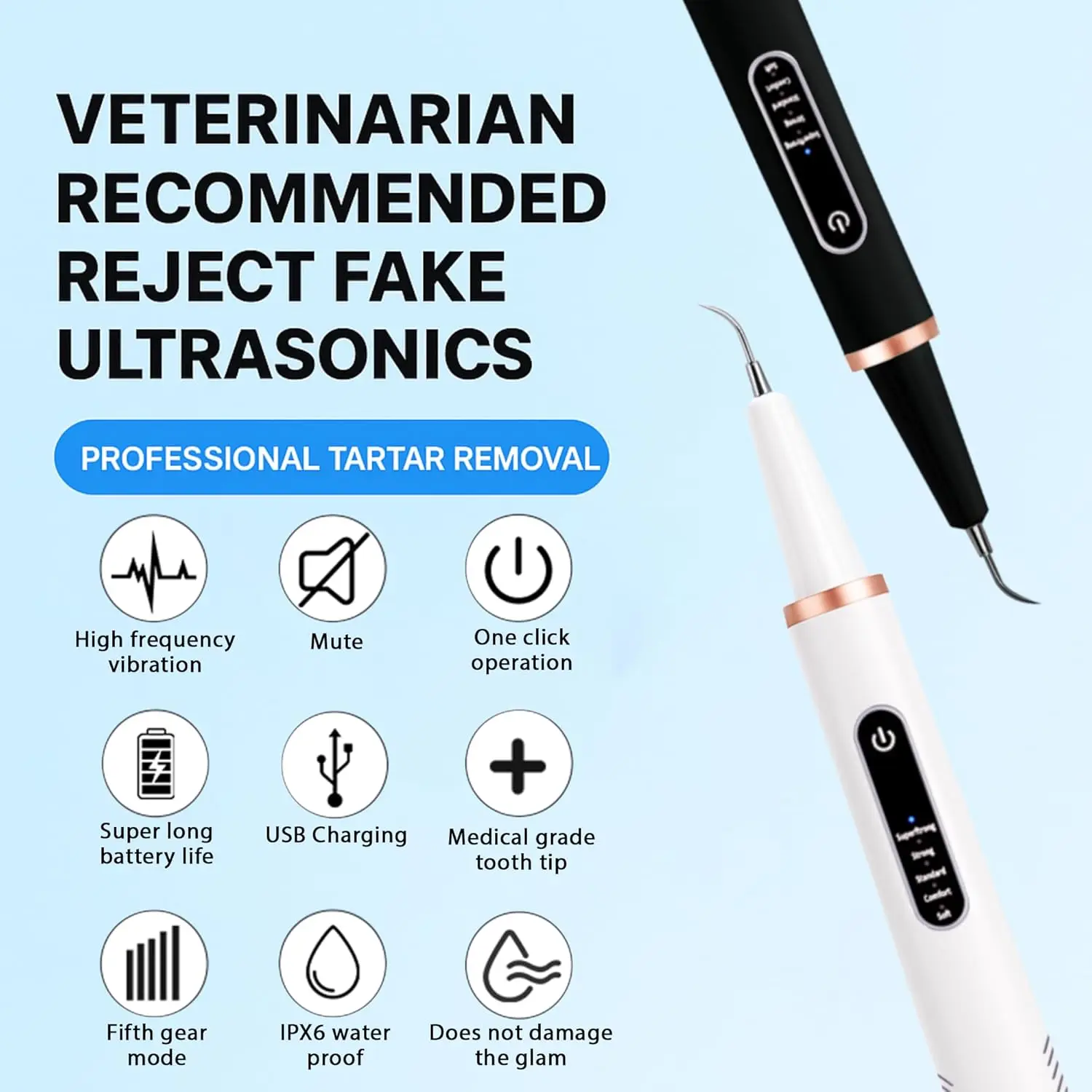 Removedor de Tártaro Ultrassônico para Cães e Gatos Doméstico - Imagem 6