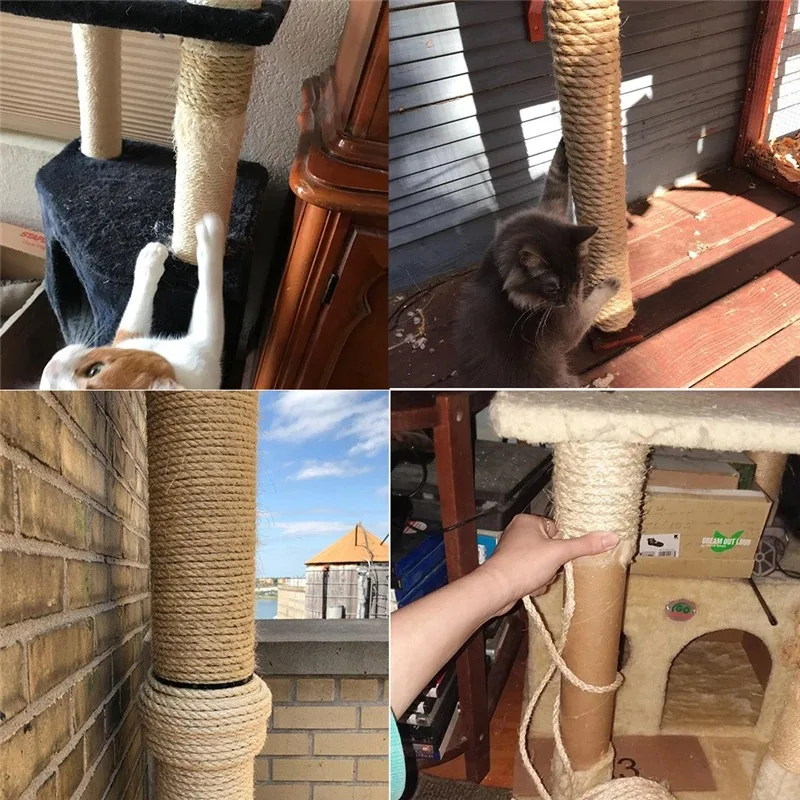 Corda de Sisal para Gato DIY 20m x 4mm para Proteger Móveis - Imagem 3