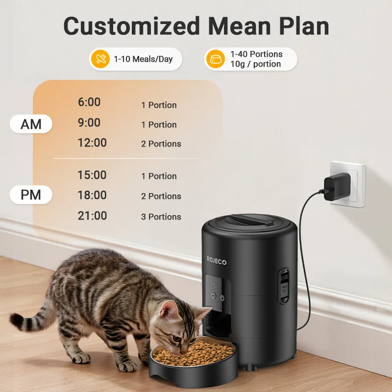 Rojeco Alimentador Automático para Pets 2L com Controle Remoto Wi-Fi - Image 3