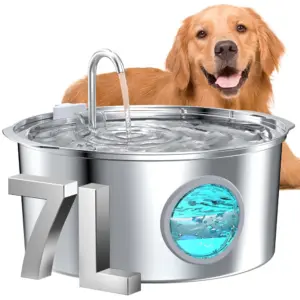 fonte de água para cães e gatos de inox
