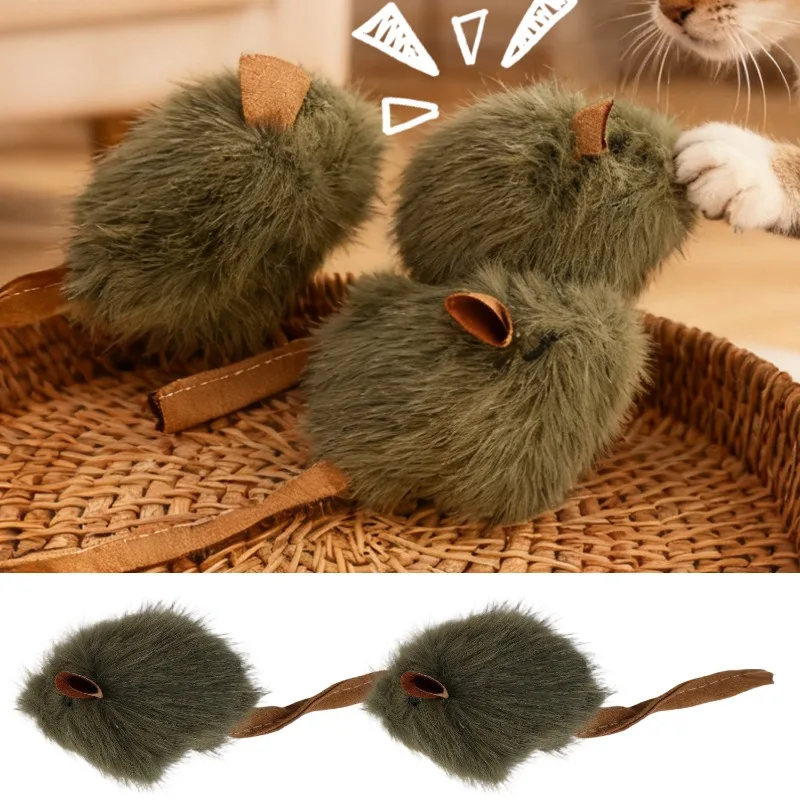 Brinquedo de Pelúcia para Gatos: Rato Simulado com Som e 14 cm - Imagem 6