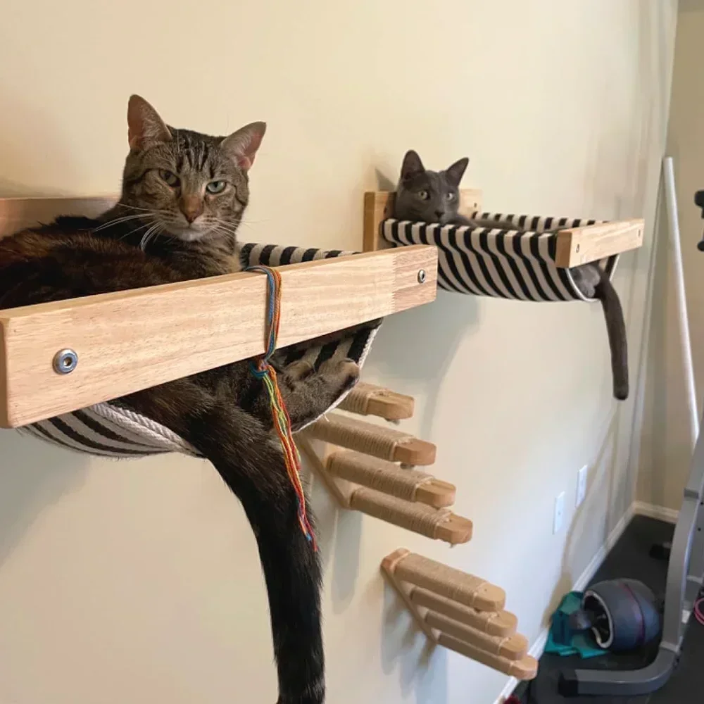 Torre de Escalada para Gatos de Parede com Arranhador Sisal - Imagem 4