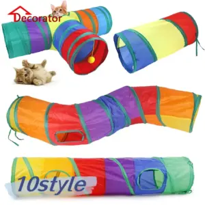 túnel dobrável para gatos