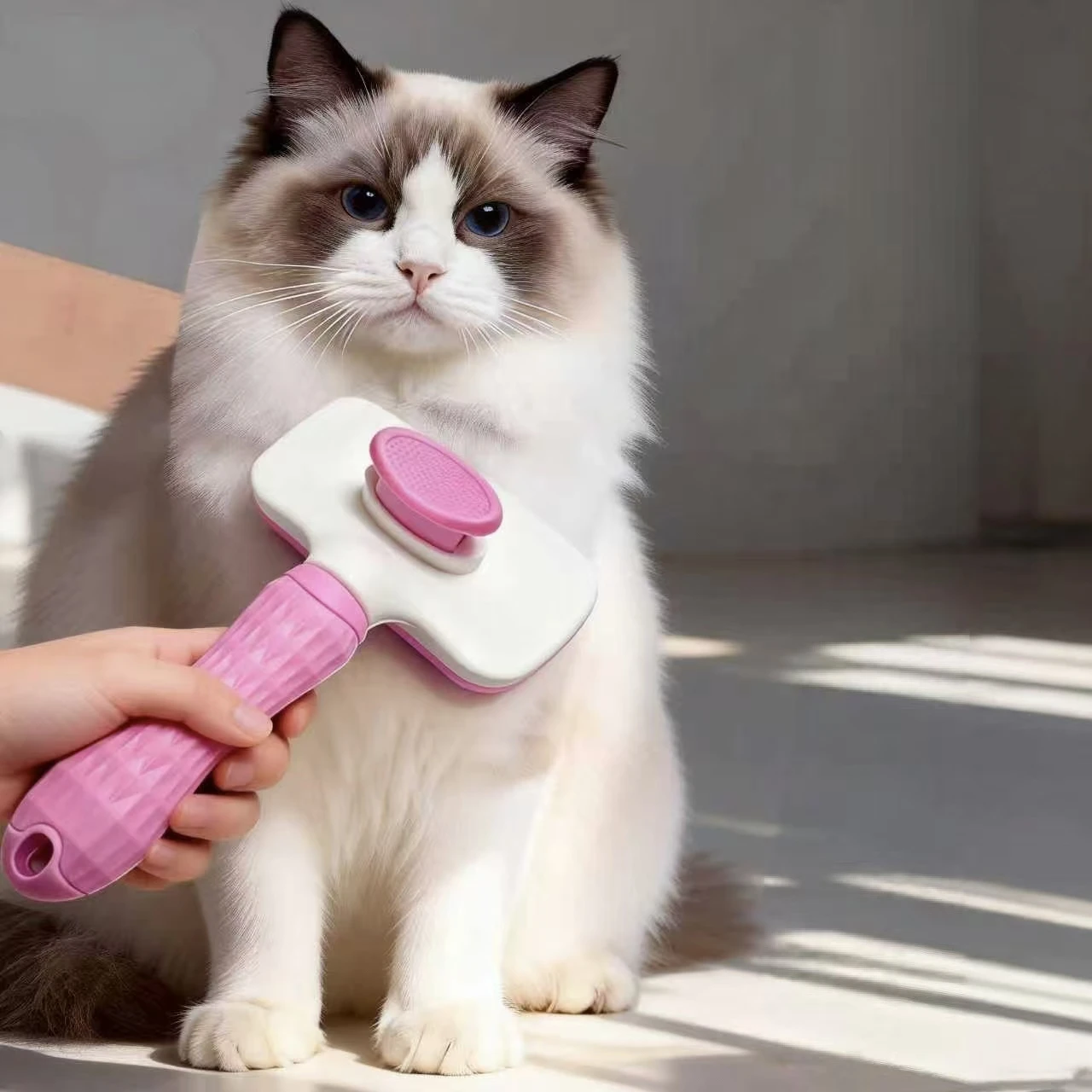 Escova Removedora de Pelos para Cães e Gatos com Limpeza Automática - Imagem 6
