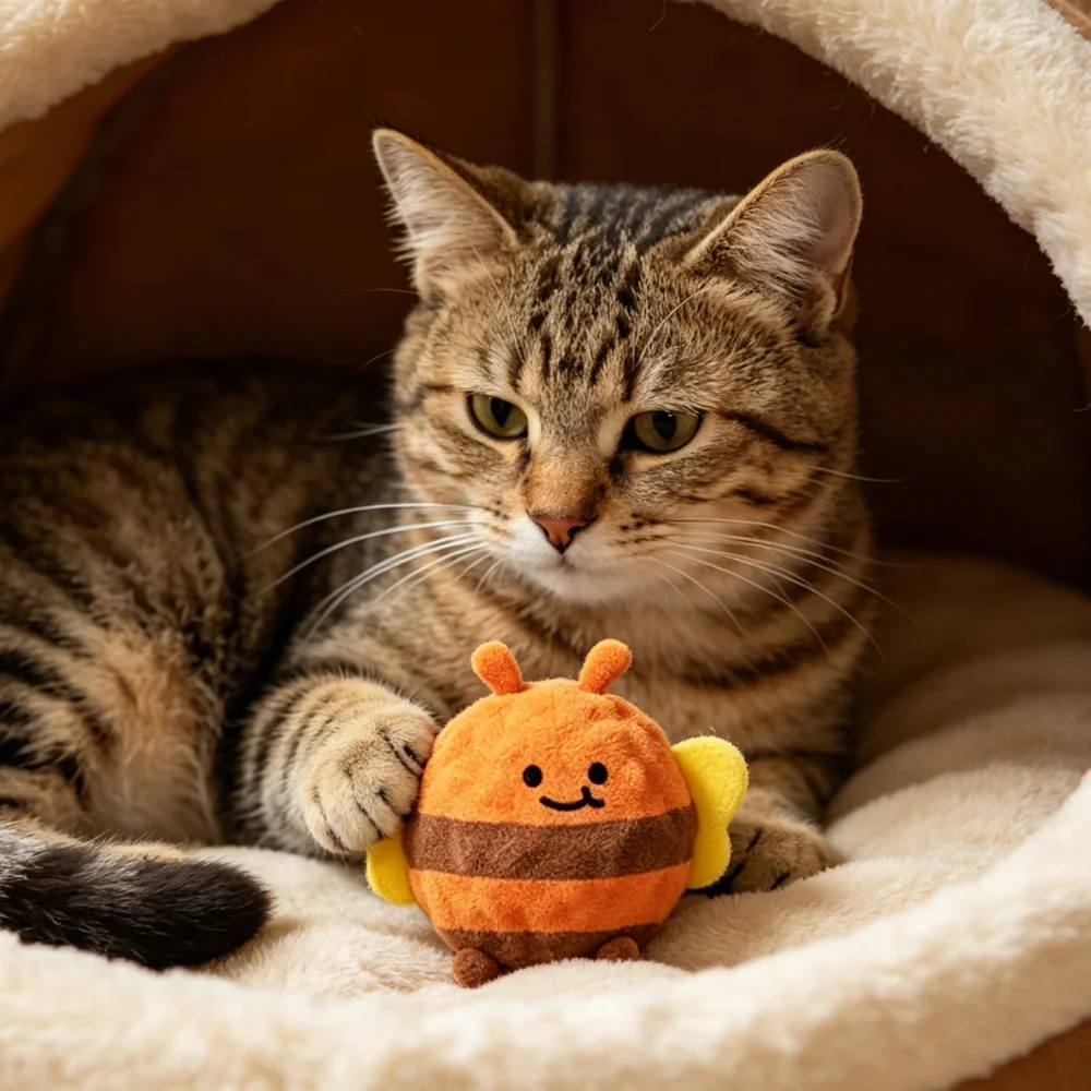 Bola de Pelúcia Ouriço para Cães Pequenos com Som de Amassar - Imagem 4