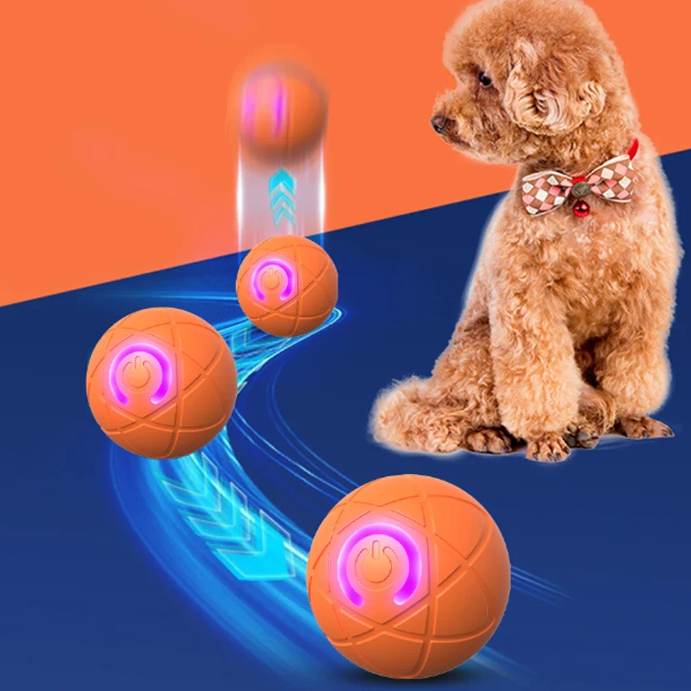 Bola Interativa Elétrica para Cães com LED, Brinquedo que Rola e se Move - Imagem 2