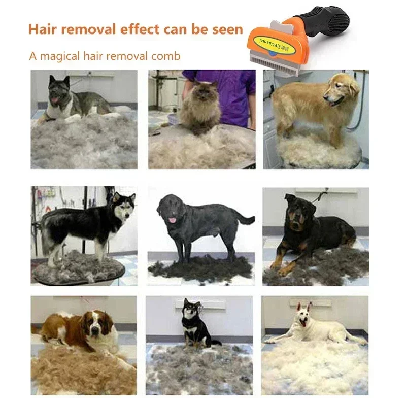 Pente Removedor de Pelos para Cães e Gatos com Lâmina de Aço Inoxidável - Imagem 4