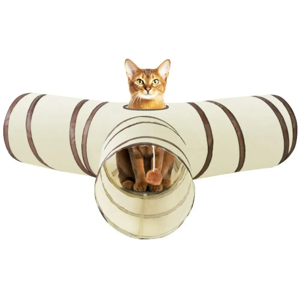 Túnel para Gatos e Coelhos Dobrável de Poliéster com Fio de Aço - Imagem 5