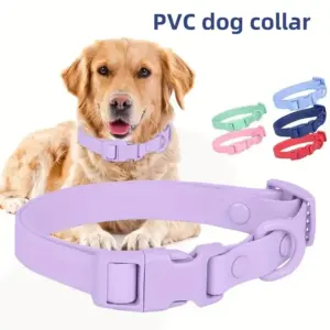 coleira pvc para cães ajustável