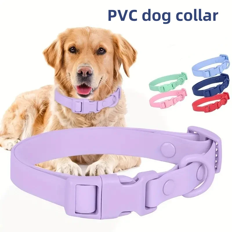 coleira pvc para cães ajustável