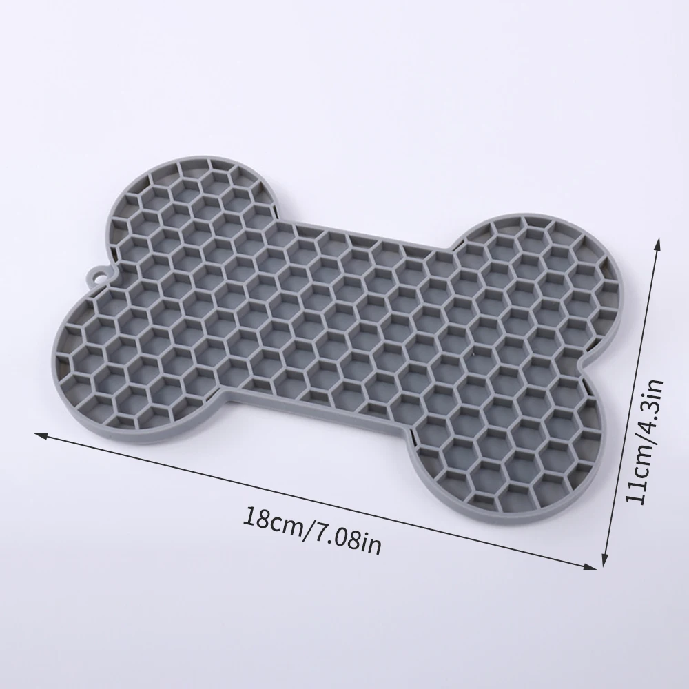 Tapete de Silicone para Cães e Gatos em Formato de Osso com Ventosas - Imagem 6