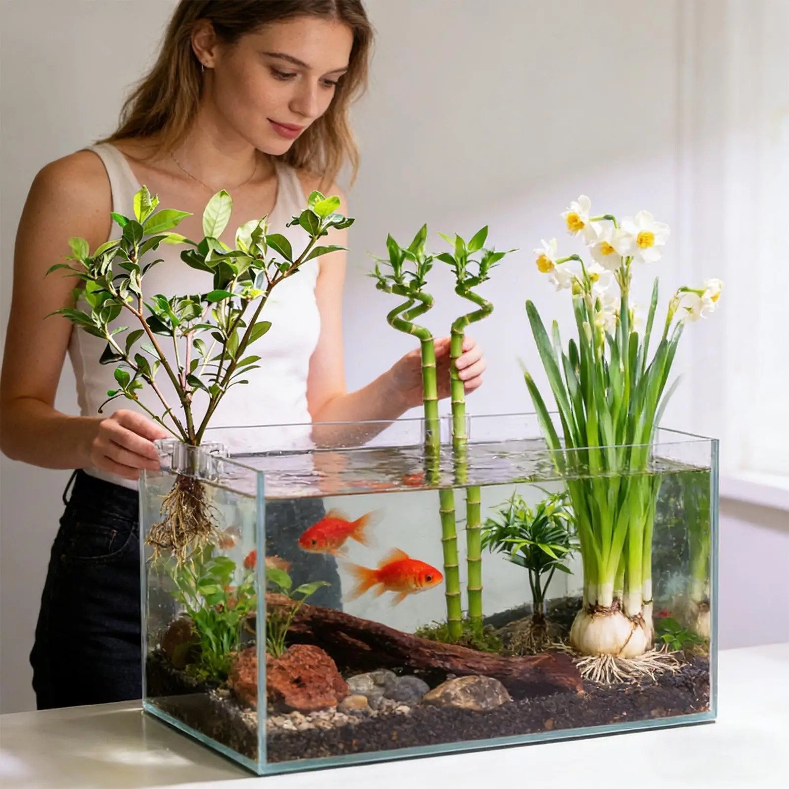 Suporte para Plantas de Aquário Transparente em U, 6 Peças - Image 4
