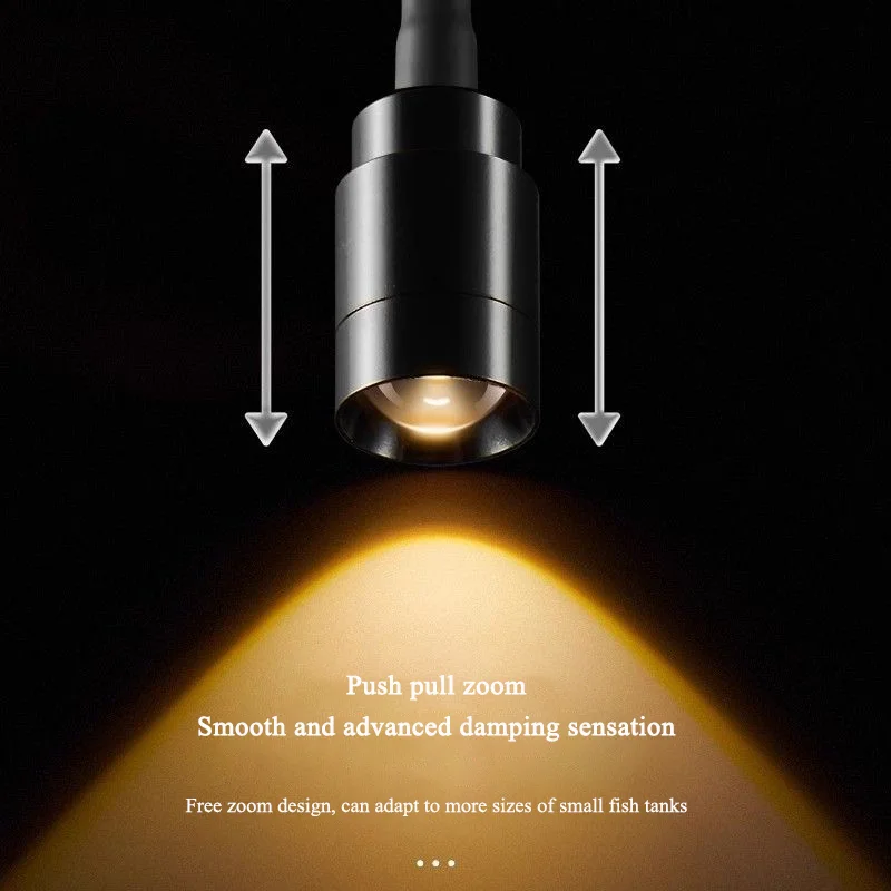 Mini Refletor COB LED para Aquário 3W USB Ajustável 360° - Imagem 2