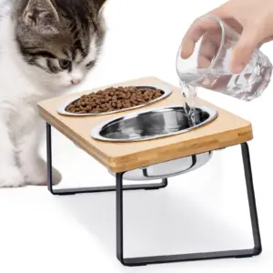 comedouro elevado para gatos