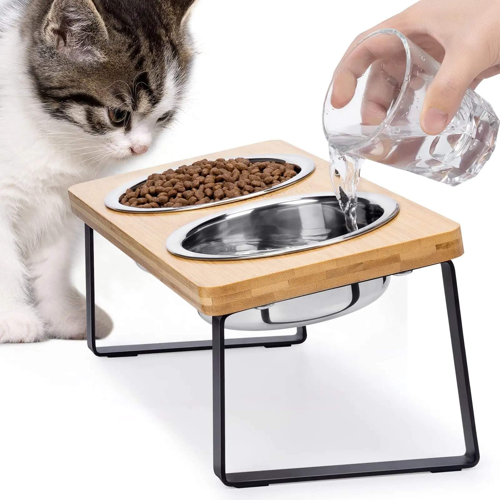 comedouro elevado para gatos