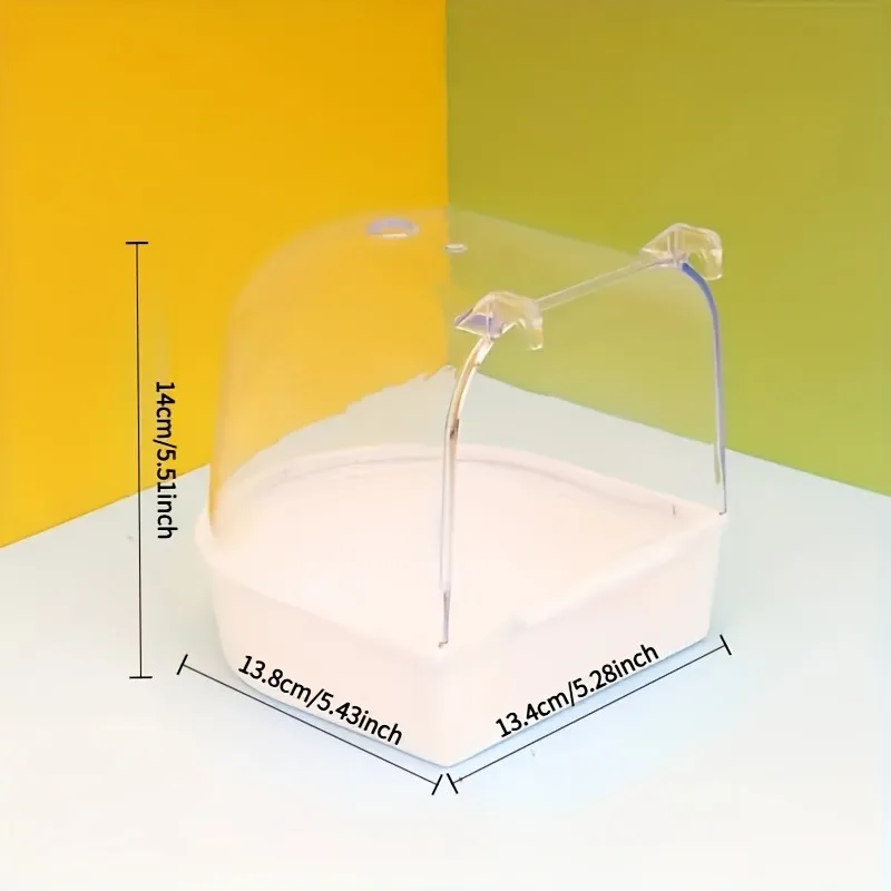 Banheira para Pássaros Transparente com Alça para Gaiola - Imagem 2