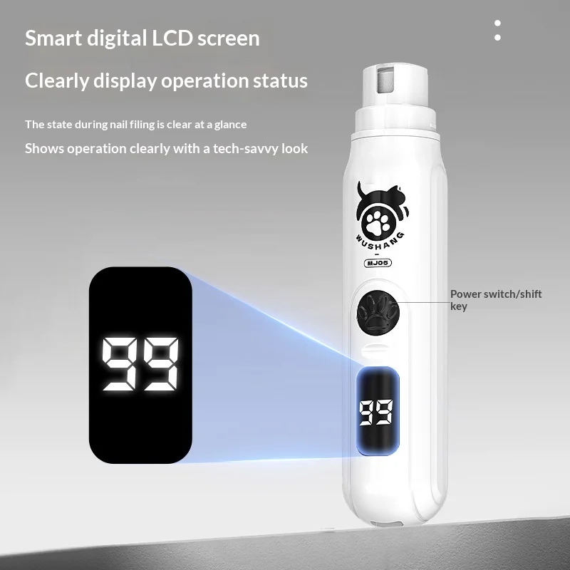 Aparador de Unhas Elétrico para Cães e Gatos com Design Silencioso - Imagem 3