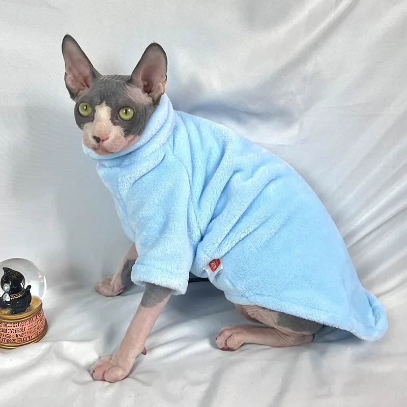Suéter para Gatos Sphynx de Veludo com Capuz e Mangas - Imagem 3