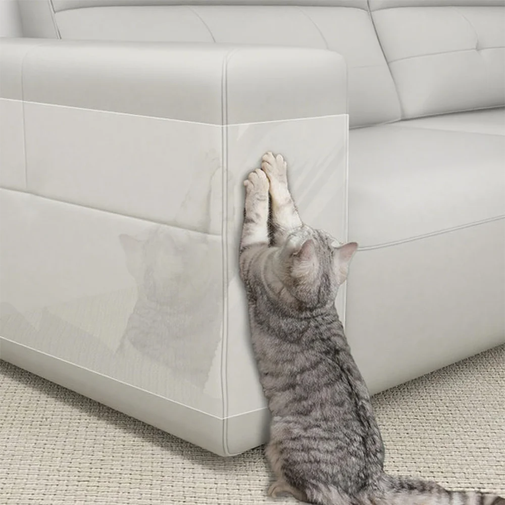 Protetor de Móveis para Gatos em Vinil Grosso Transparente Autoadesivo - Imagem 2