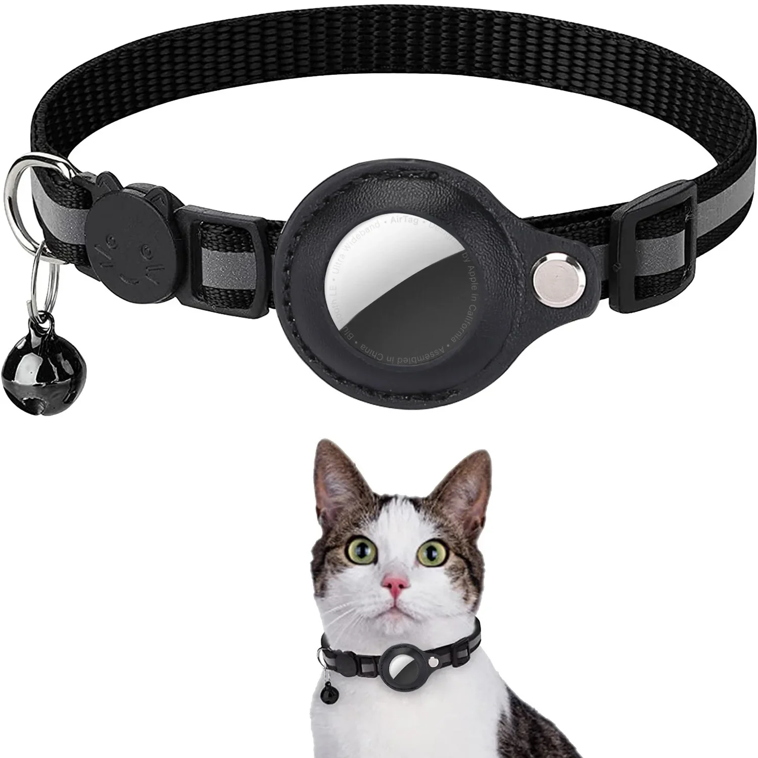 coleira para gato com suporte airtag