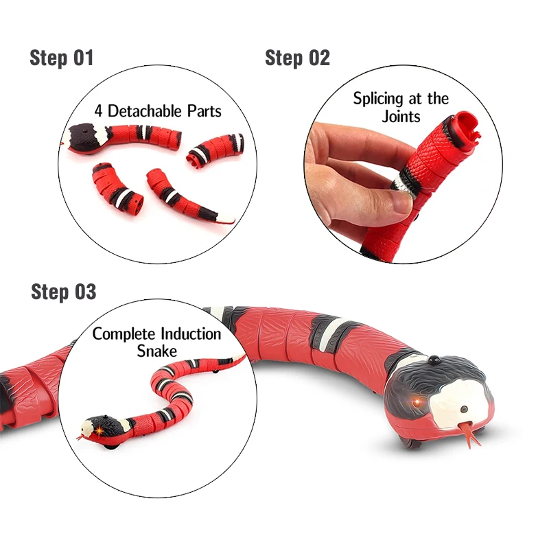 Brinquedo de Gato Cobra com Sensor Inteligente Recarregável USB - Imagem 4