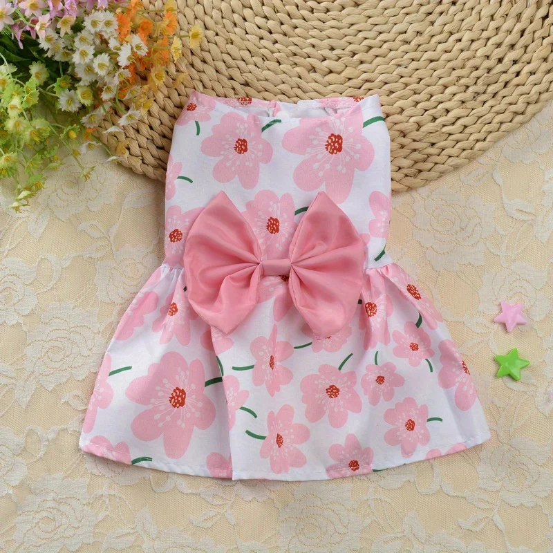 Vestido Floral para Cães e Gatos Pequenos, Macio e Sem Mangas - Imagem 6
