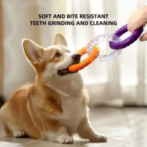 brinquedo de anel para cães resistente a mordida