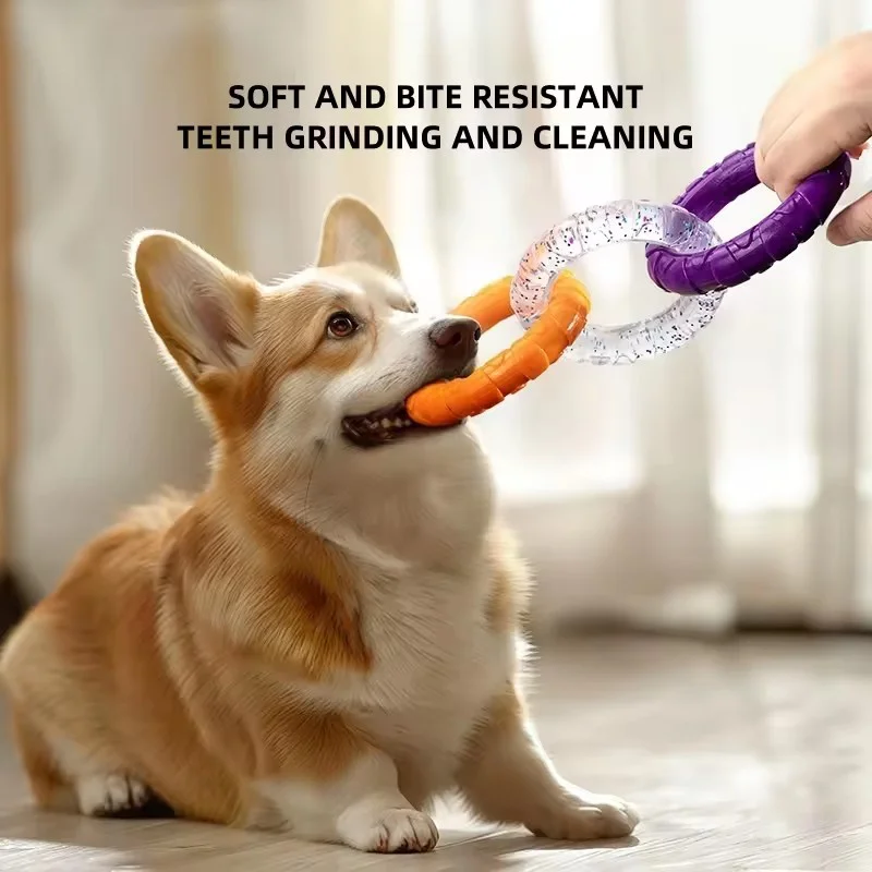 brinquedo de anel para cães resistente a mordida
