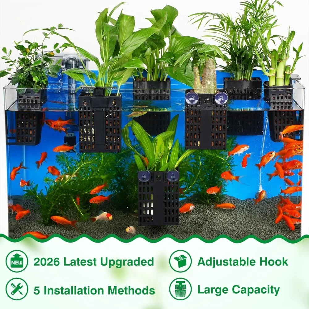 Suporte para Plantas de Aquário com Altura Ajustável e Ventosa - Imagem 2