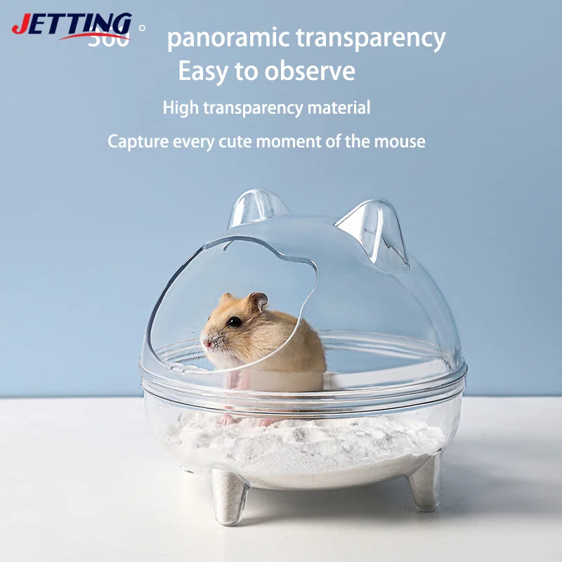 Banheiro Transparente para Hamster Plástico com Design Anti-Respingo - Imagem 5