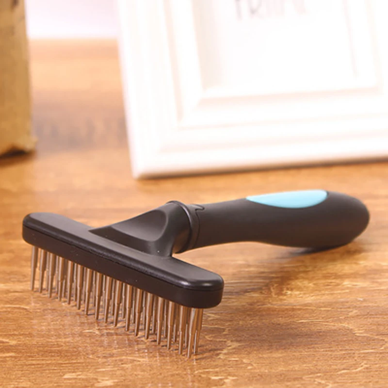 Ancinho para Cães e Gatos de Pelo Curto e Longo com Pinos Duplos - Imagem 5