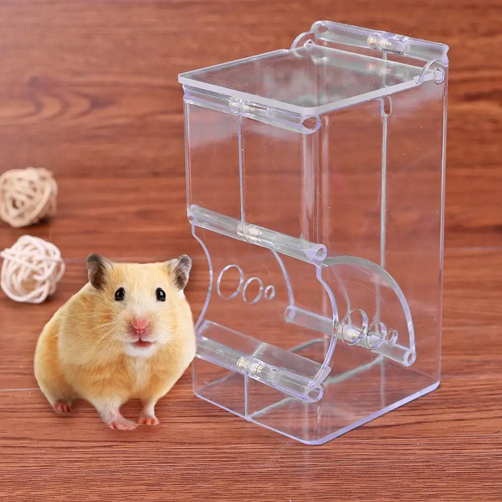 Comedouro para Hamster e Roedores Plástico Transparente com Gancho - Imagem 5