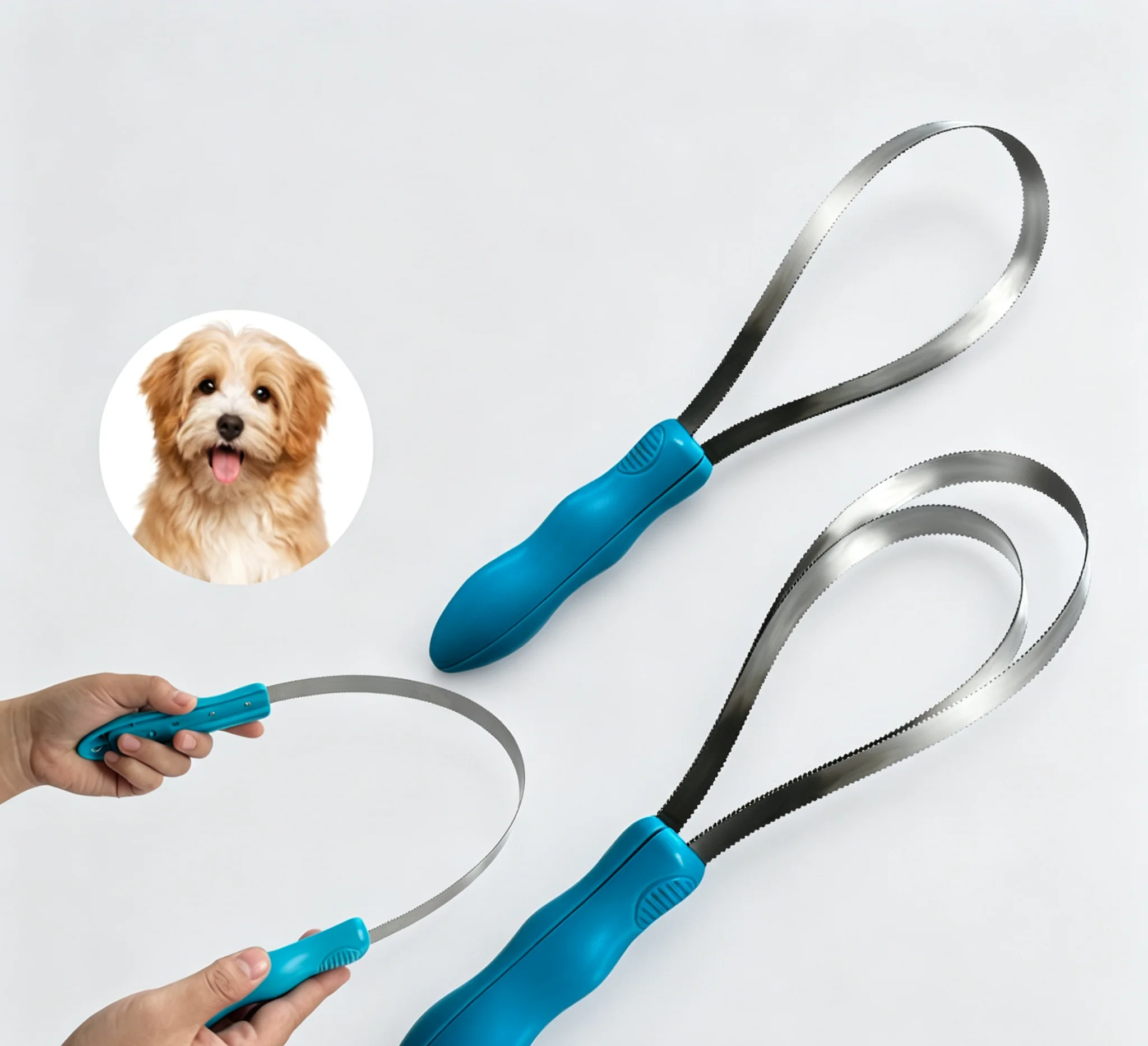 Escova para Cães e Gatos com Curvatura Ajustável para Remover Pelos - Image 3