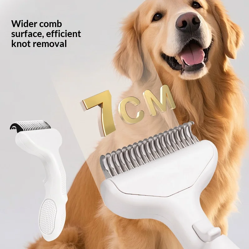 Escova para Cães e Gatos de Aço Inoxidável para Remover Pelos - Imagem 2