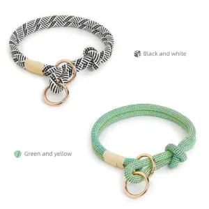 coleira e guia de nylon para cães