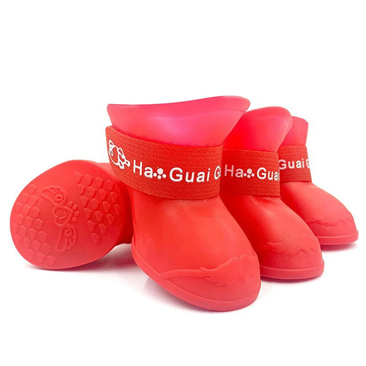 Botas de Chuva para Cães e Gatos de Borracha Antiderrapante - Kit com 4 - Imagem 2