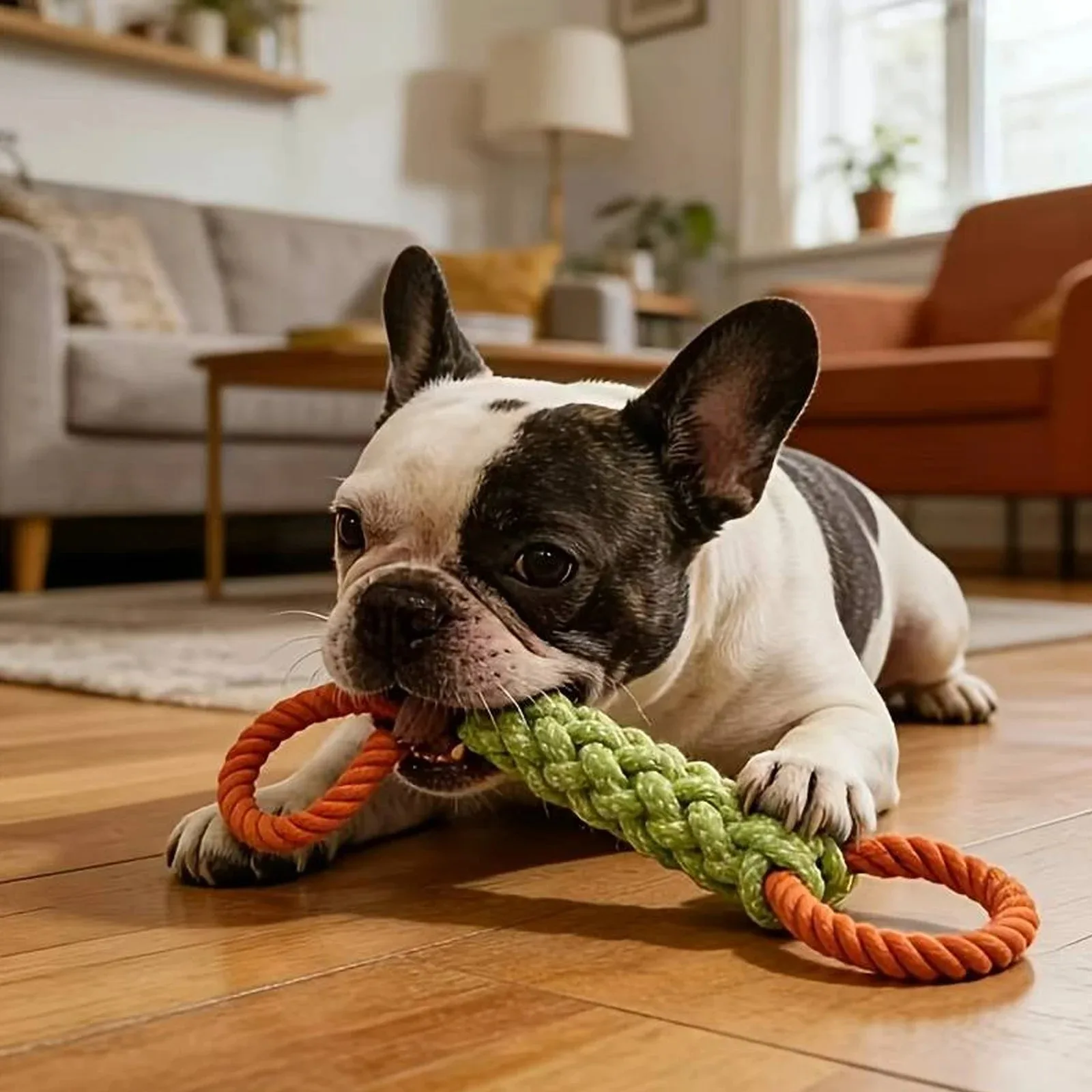 Brinquedo de Corda para Cães de Algodão para Mastigar e Brincar - Imagem 2