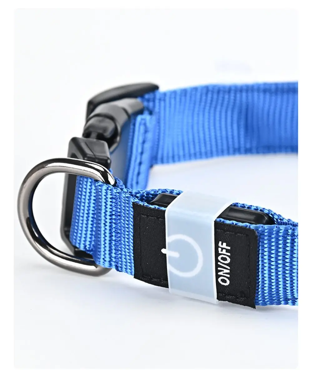 Coleira LED para Cães Recarregável USB com Faixa Refletiva - Imagem 5